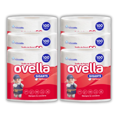 Manga Toalla De Papel Ovella 6x1 100m