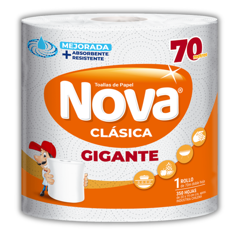 TOALLA PAPEL NOVA CLASICA  GIGANTE 70MT DH