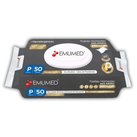 Toalla Humeda Para Adultos Emu X50