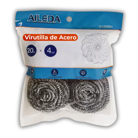 Virutilla De Acero X4 Aileda
