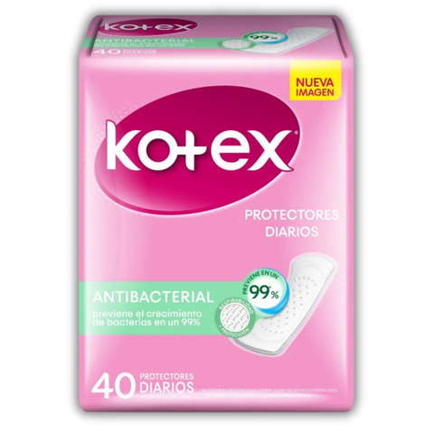 KOTEX PROTECTOR DIARIO ANTIBACTERIAL 40UN