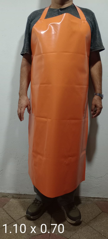 Pechera PVC Naranja 0,70 x 1,10 mts